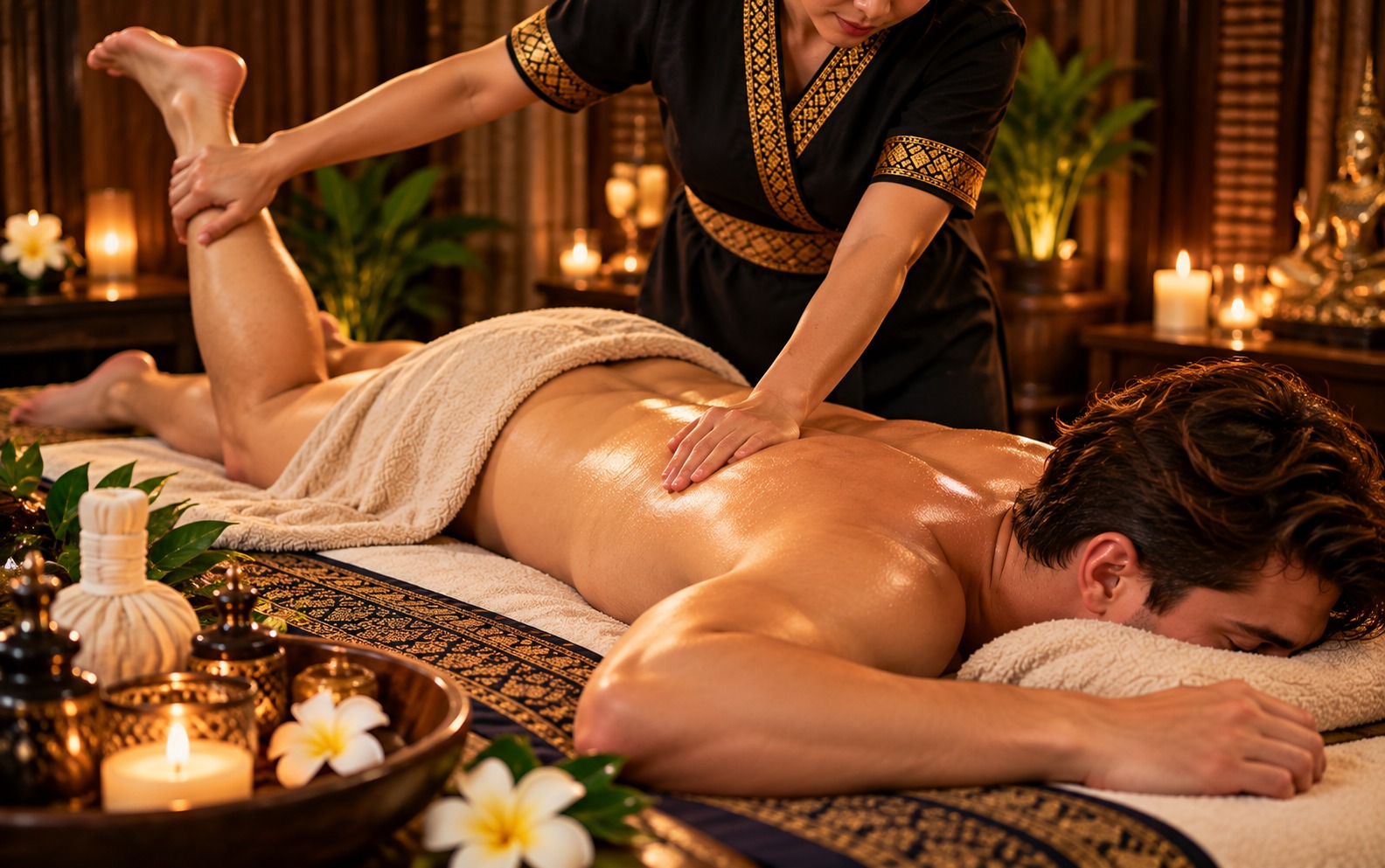 Massage für Rücken, Beine und Kopf